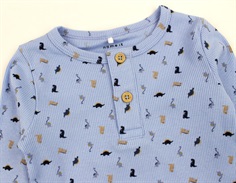 Name It chambray blue dino bluse